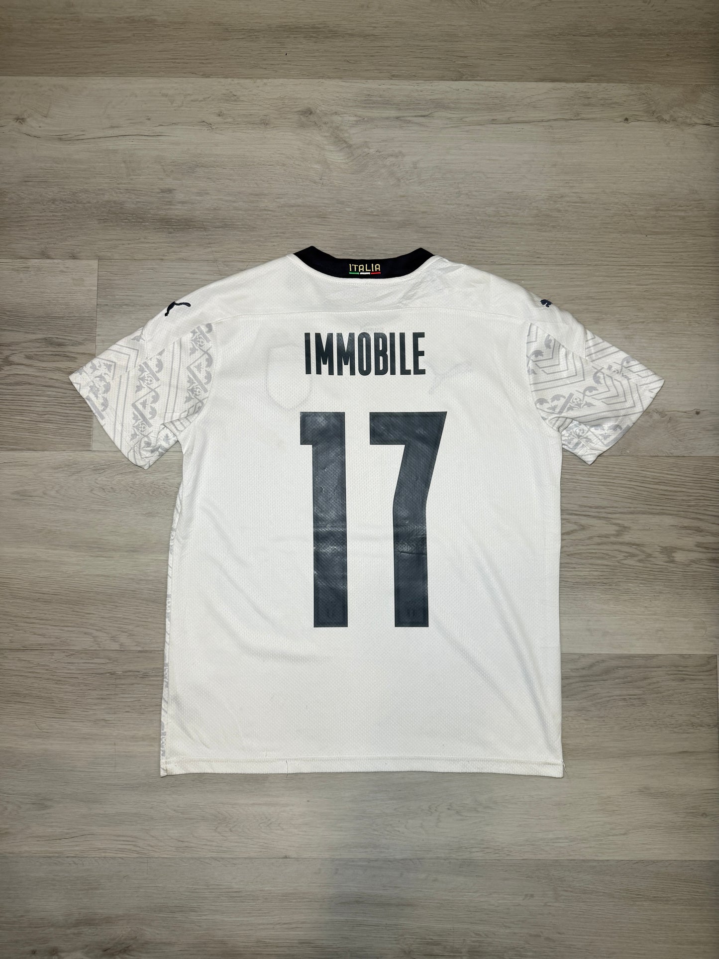Italy 2020-21 Immobile Away Kit Youth Large