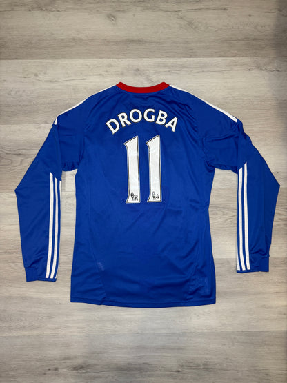 Chelsea 2010/2011 Home Long-sleeve Shirt Drogba #11 Small
